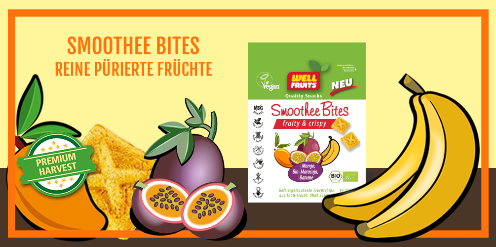 Smoothee Bites Mango, Maracuja, Banane